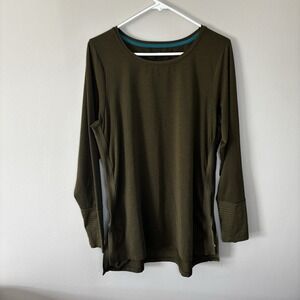 REI Co-op Screeline Cascade Long-Sleeve T-Shirt Womens L Olive Green